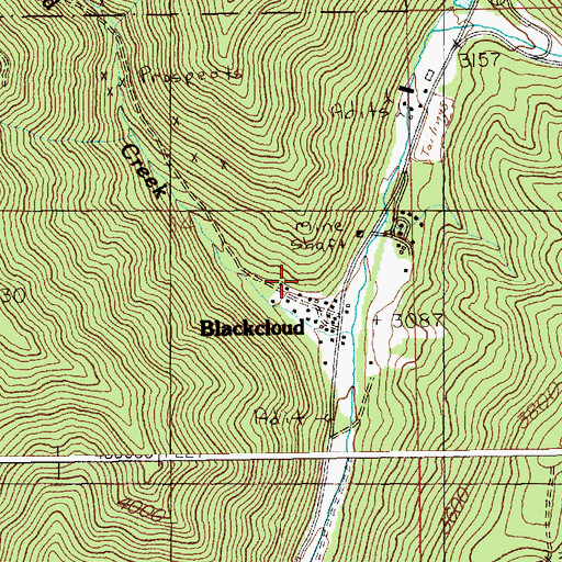 Topographic Map of Shoshone Opportunity School, ID