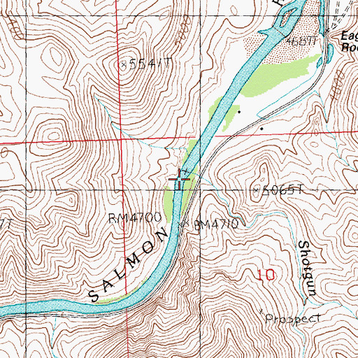 Topographic Map of Shotgun Creek, ID