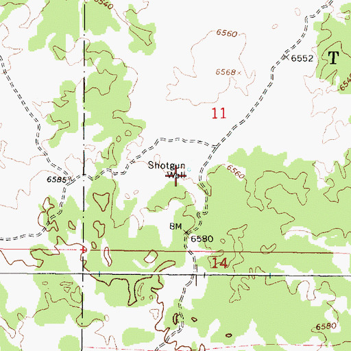 Topographic Map of Shotgun Well, ID