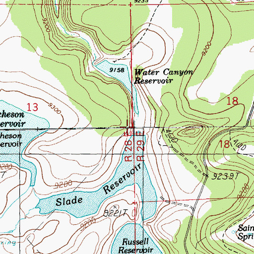Topographic Map of Eagar-Slade Dam, AZ