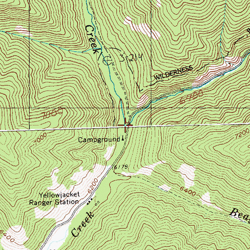 Topographic Map of Shovel Creek, ID