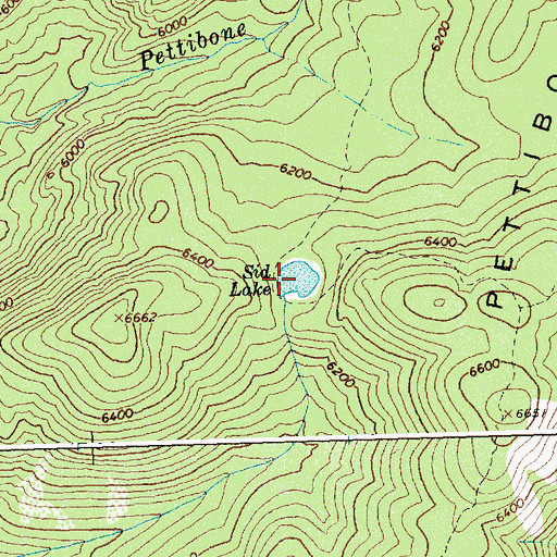 Topographic Map of Sid Lake, ID