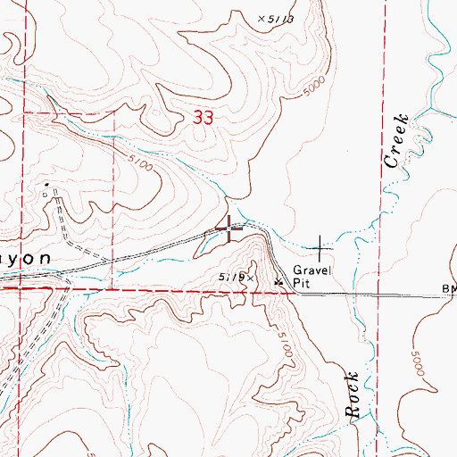 Topographic Map of Side Canyon, ID