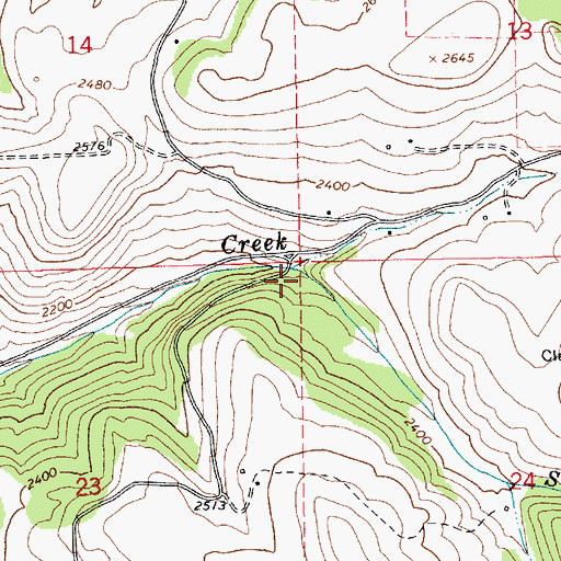 Topographic Map of Sill Creek, ID