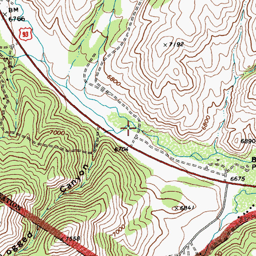 Topographic Map of Silver Creek, ID