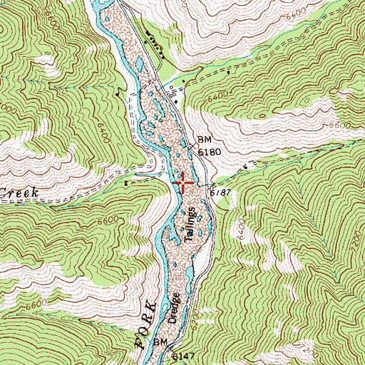 Topographic Map of Silver Creek, ID