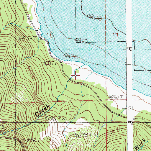 Topographic Map of Silver Creek, ID