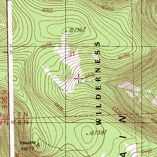 Topographic Map of Escudilla Mountain Tank, AZ