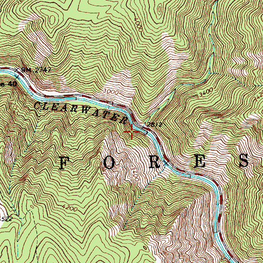 Topographic Map of Silver Creek, ID