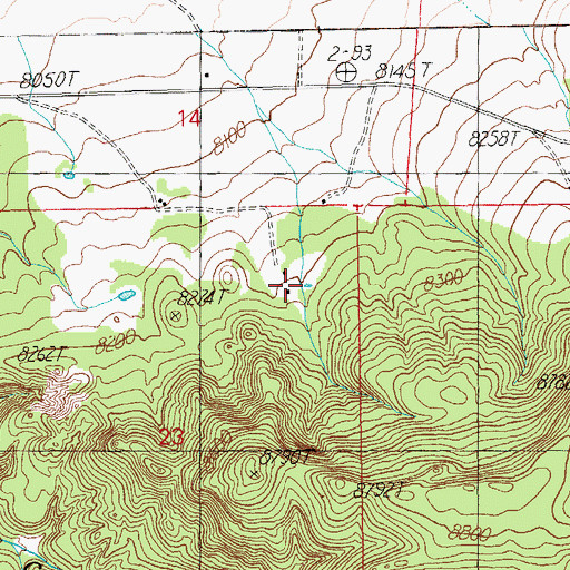 Topographic Map of Feaster, AZ