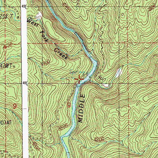 Topographic Map of Silver Creek, ID
