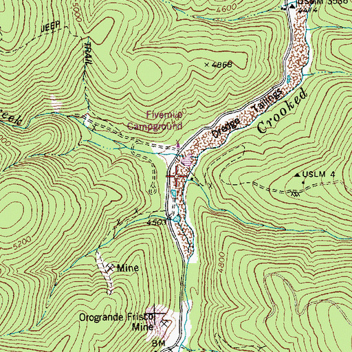 Topographic Map of Silver Creek, ID