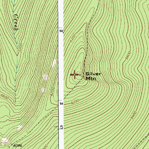 Topographic Map of Silver Mountain, ID