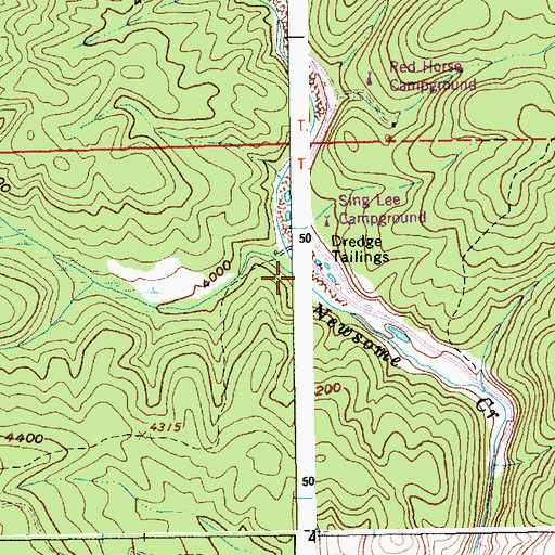 Topographic Map of Sing Lee Creek, ID