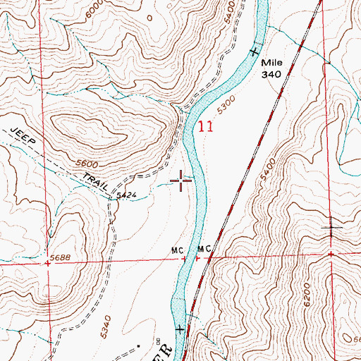 Topographic Map of Sink Creek, ID