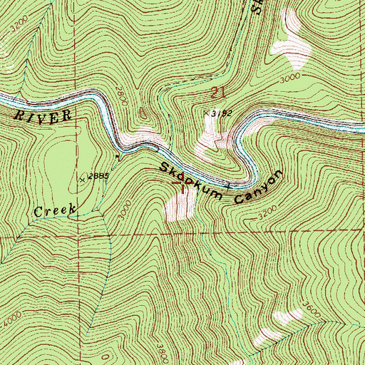 Topographic Map of Sisters Creek, ID