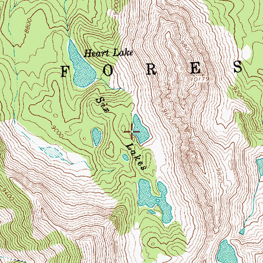 Topographic Map of Six Lakes, ID