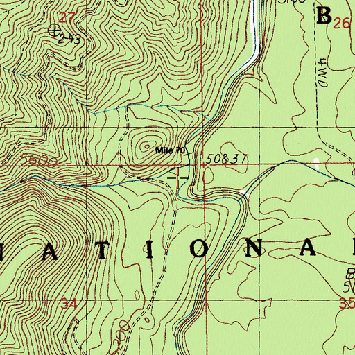Topographic Map of Six-bit Creek, ID