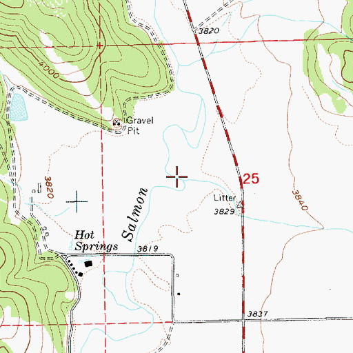 Topographic Map of Sixmile Creek, ID