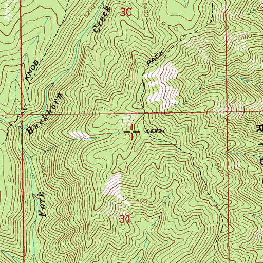 Topographic Map of Sixmile Ridge, ID