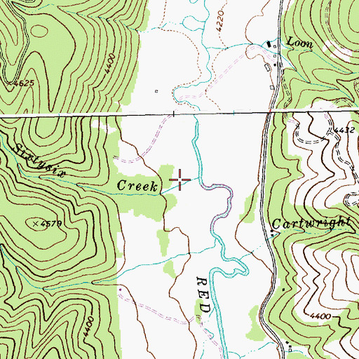 Topographic Map of Sixtysix Creek, ID
