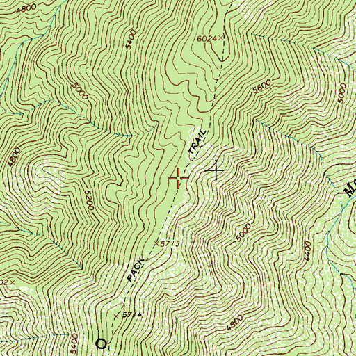 Topographic Map of Sixtytwo Ridge, ID
