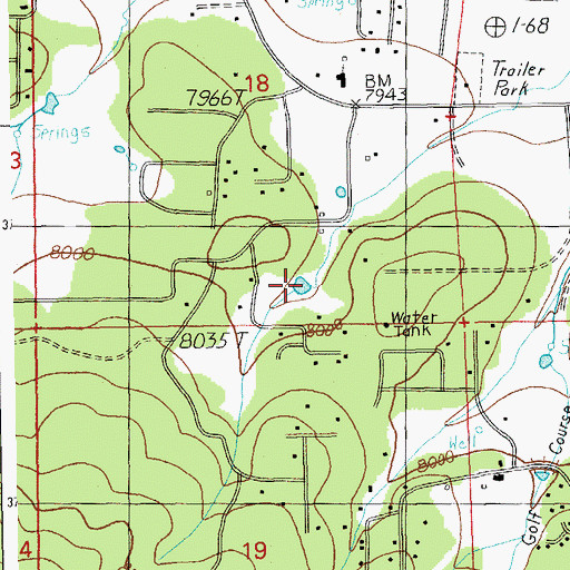 Topographic Map of Hamblin Tank, AZ