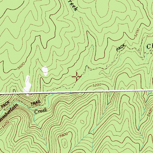 Topographic Map of Skull Creek, ID