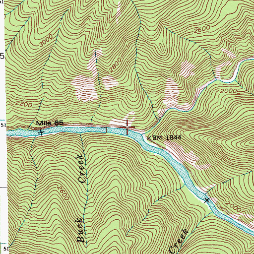 Topographic Map of Skull Creek, ID