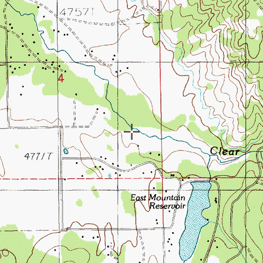 Topographic Map of Skunk Creek, ID