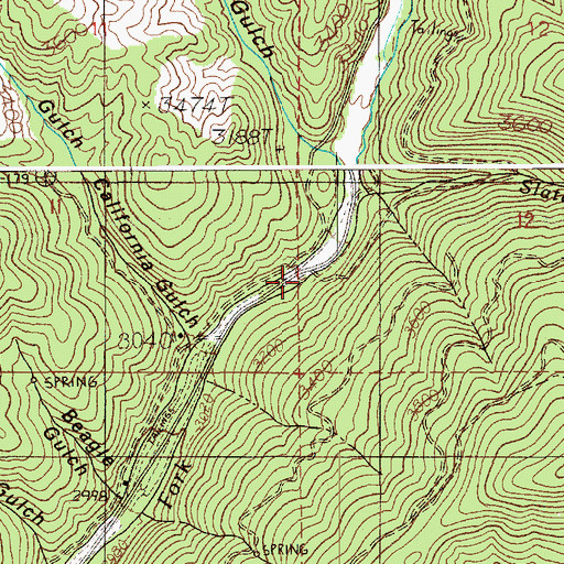 Topographic Map of Slate Creek, ID