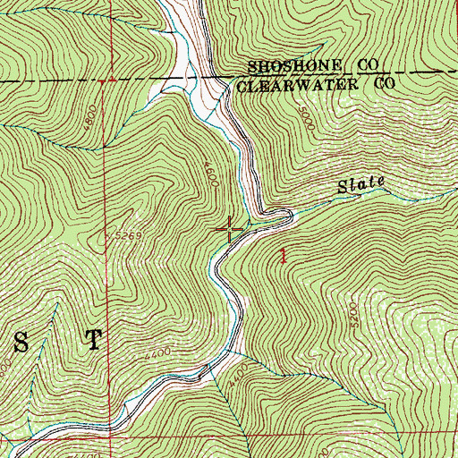 Topographic Map of Slate Creek, ID