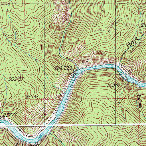 Topographic Map of Slate Creek, ID