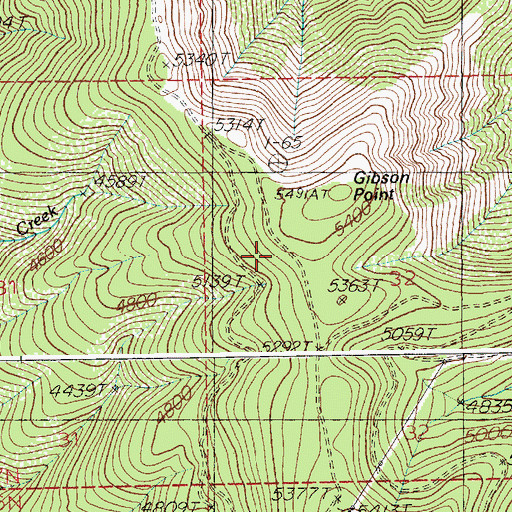 Topographic Map of Slate Divide Trail, ID