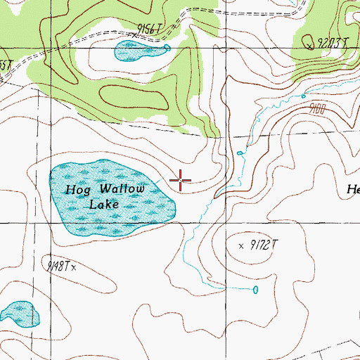 Topographic Map of Hog Wallow Dam, AZ