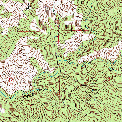 Topographic Map of Slater Creek, ID