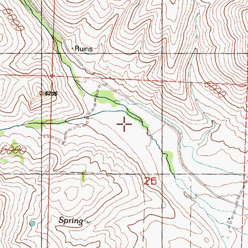 Topographic Map of Slaughterhouse Canyon, ID