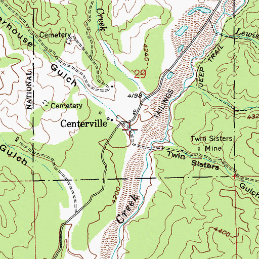 Topographic Map of Slaughterhouse Gulch, ID