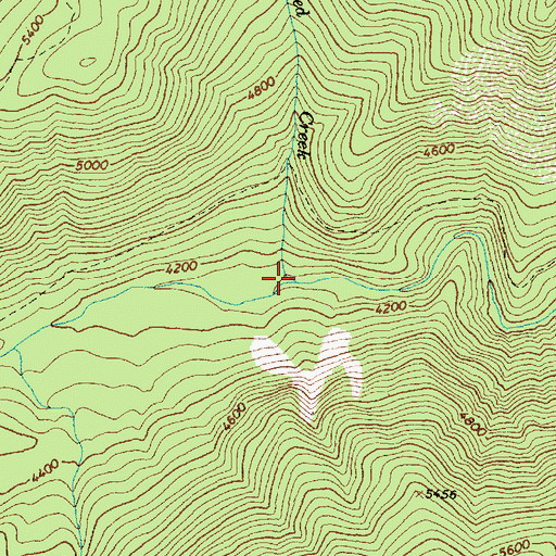 Topographic Map of Sled Creek, ID