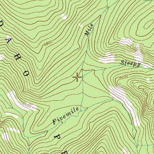 Topographic Map of Sleepy Creek, ID