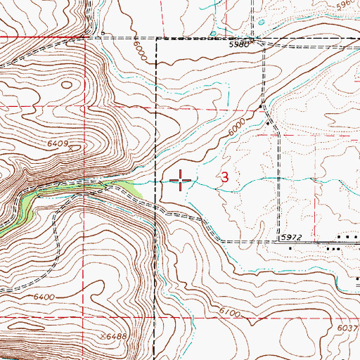 Topographic Map of Sleight Canyon, ID