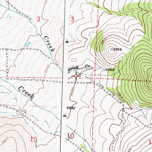 Topographic Map of Slide Canyon, ID