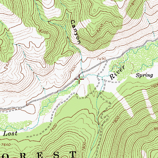 Topographic Map of Slide Canyon, ID