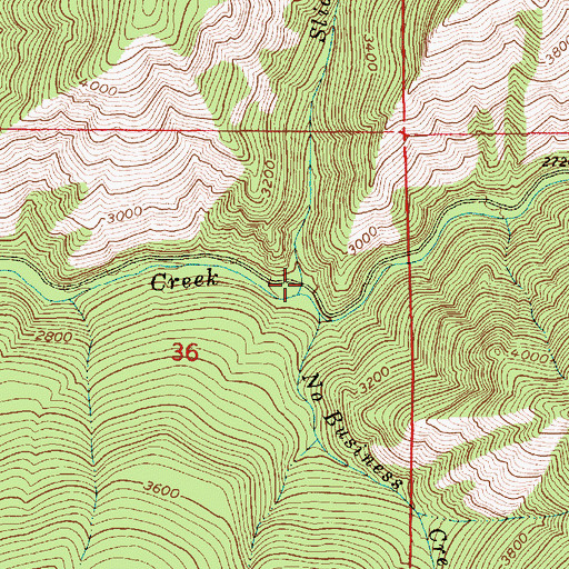 Topographic Map of Slide Creek, ID
