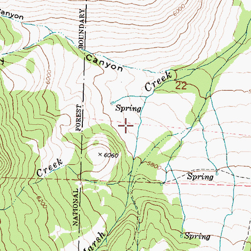 Topographic Map of Slide Creek, ID