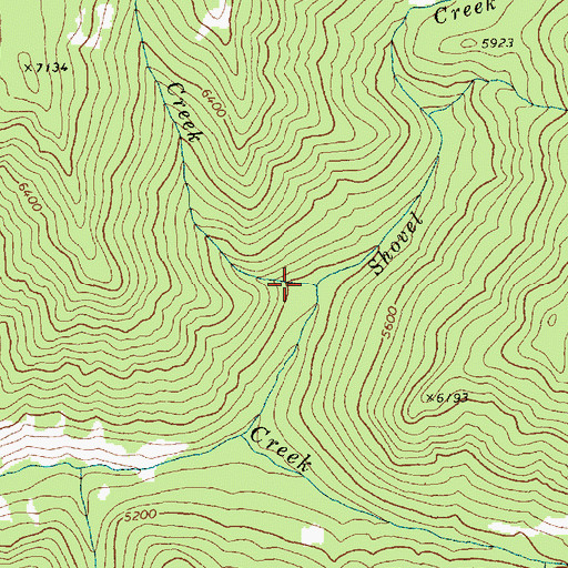 Topographic Map of Slide Creek, ID