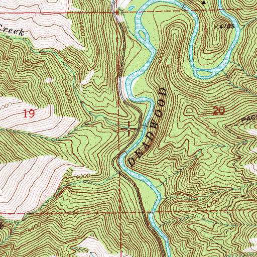 Topographic Map of Slim Creek, ID