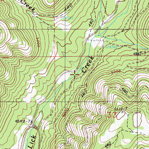 Topographic Map of Slim Creek, ID