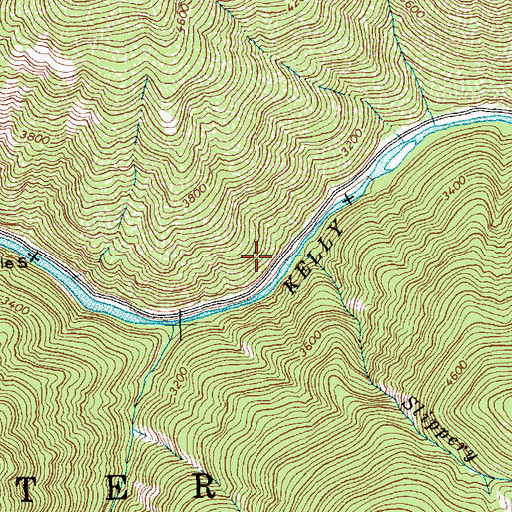 Topographic Map of Slippery Creek, ID