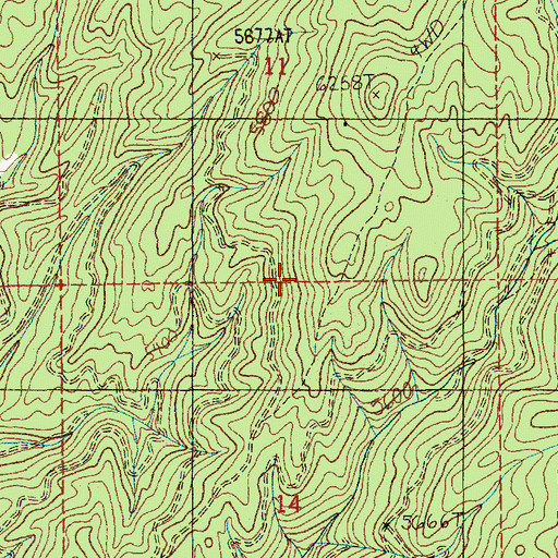 Topographic Map of Sloans Point Fire Trail (historical), ID